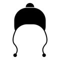 Children winter hat icon, simple style Royalty Free Stock Photo