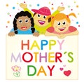 Children wishing a happy motherÃÂ´s day Royalty Free Stock Photo