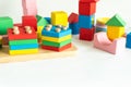 Children wood block colorful use for development skill