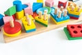 Children wood block colorful use for development skill