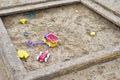 Children wooden sand box Royalty Free Stock Photo