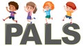 Children with word pals