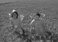 Children work: Young girls are working on the plantations near Curepipe on Mauritus Royalty Free Stock Photo