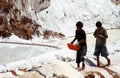 Children working in a salt mine