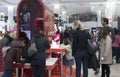 Children write letters to Santa in Macy's in NYC