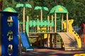 children's playground in a public park, kid's entertainment and recreation Royalty Free Stock Photo