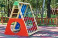 children's playground in a public park, kid's entertainment and recreation Royalty Free Stock Photo