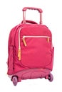 Children's school trolley bag red color Royalty Free Stock Photo