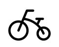 Childrens bike icon. Three wheeled transport for child