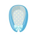 Childrens blue cocoon icon for newborn babies in flat style isolated on white background Royalty Free Stock Photo