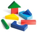 Childrens building blocks on a white background Royalty Free Stock Photo
