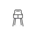 Childrens chair line icon