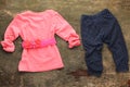 Childrens clothing leggings and sweater.