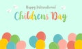 Childrens day greeting card background style Royalty Free Stock Photo