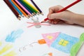 Childrens drawing Royalty Free Stock Photo