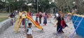 Childrens play garden happy enjoy