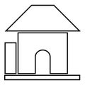 Childrens playhouse icon, cartoon style Royalty Free Stock Photo