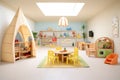 childrens playroom with nontoxic, biodegradable toys Royalty Free Stock Photo