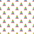 Childrens pyramid pattern, cartoon style