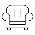 Childrens room armchair icon, outline style