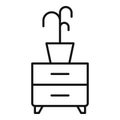 Childrens room drawer icon, outline style