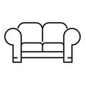 Childrens room sofa icon, outline style