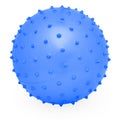 Childrens Round Silicone Inflatable Blue Knobby Ball