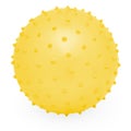 Childrens Round Silicone Inflatable Yellow Knobby Ball