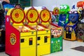 Childrens slot machines. play area for recreation, pastime, games. Russia, Novosibirsk - 05.09.22