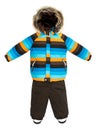 Childrens snowsuit fall Royalty Free Stock Photo