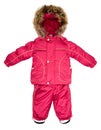 Childrens snowsuit fall Royalty Free Stock Photo