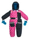 Childrens snowsuit fall Royalty Free Stock Photo