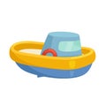 Childrens toy boat. A small plastic ship