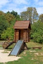 Childrens wooden playhouse Royalty Free Stock Photo