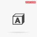 Childs Cube flat vector icon Royalty Free Stock Photo