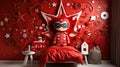 Childs Superhero Bedroom - childrens dream and imagination concept Royalty Free Stock Photo