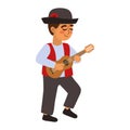chile charango character playing Royalty Free Stock Photo