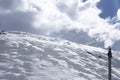 In Chile country Smow Valley snowy mountains and skies with padded clouds Royalty Free Stock Photo