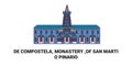 Chile, De Compostela, Monastery , Of San Martio Pinario travel landmark vector illustration