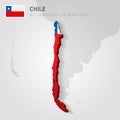 Chile drawn on gray map.