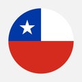 Chile flag circle Royalty Free Stock Photo