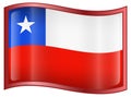 Chile Flag icon Royalty Free Stock Photo