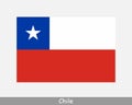 National Flag of Chile. Chilean Country Flag. Republic of Chile Detailed Banner. EPS Vector Illustration Cut File