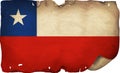 Chile Flag On Old Paper