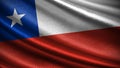 Chile flag with realistic silky wave texture Royalty Free Stock Photo