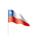 Chile flag, vector illustration Royalty Free Stock Photo