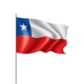Chile flag, vector illustration Royalty Free Stock Photo