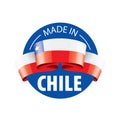 Chile flag, vector illustration on a white background. Royalty Free Stock Photo