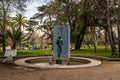 Chile - July 08, 2017: Memorial statue in the gardens of Santiago de Chile