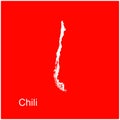 Chile map icon vector illustration design